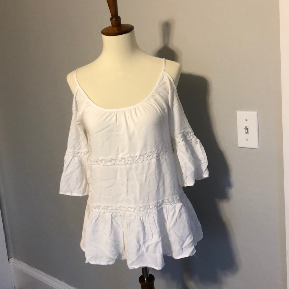 PAC Sun / L.A Hearts white flowy blouse size small